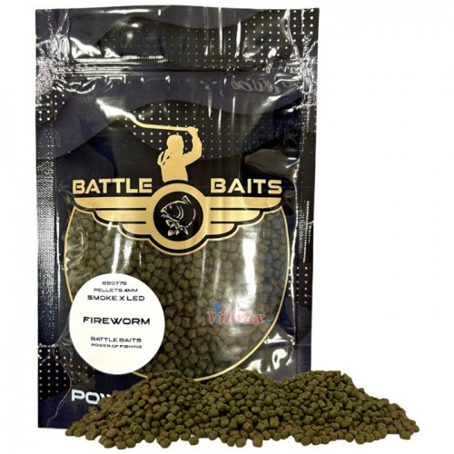 Пушещи Пелети Smoke X Led 4 мм Fireworm (червей) BB0775 - Battle Baits Пушещи Пелети Smoke X Led 4 мм Fireworm (червей) BB0775 - Battle Baits